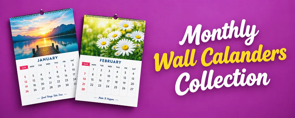 Monthly Calendars Collection - January & February Sheets by Yanai Calendar Sivakasi